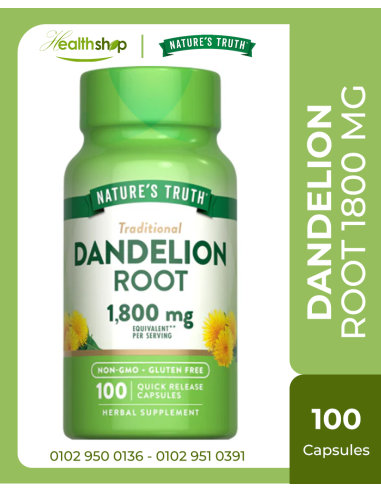 DANDELION ROOT EXTRACT 1800 MG - 100 Quick Release Capsules