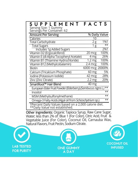 فيتامينات الشعر شوجر بير برو - 62 علكة