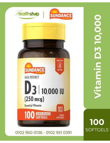 Vitamin D3 10,000 IU (250 mcg) - 100 Softgels