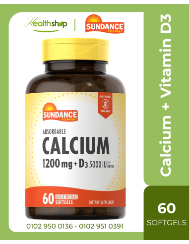 Calcium 1200mg + Vitamin D3 5000 IU - 60 Softgels