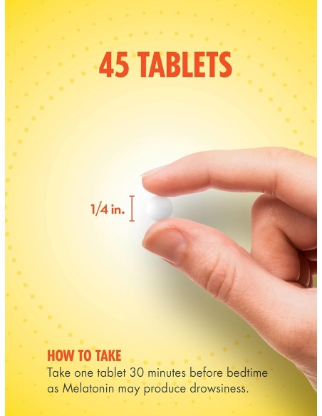 الميلاتونين 10 مجم مع إل-ثيانين - 45 قرص