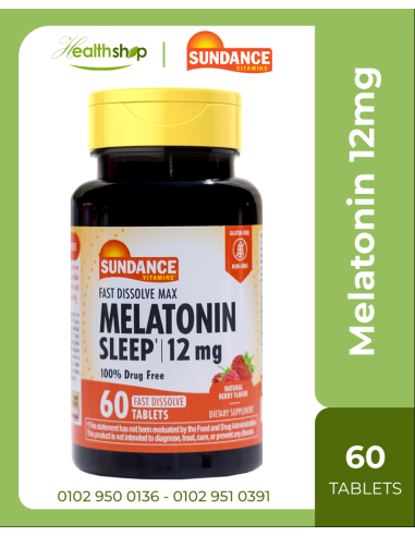 Melatonin 12mg - 60 Fast Dissolve Tablets Natural Berry Flavor