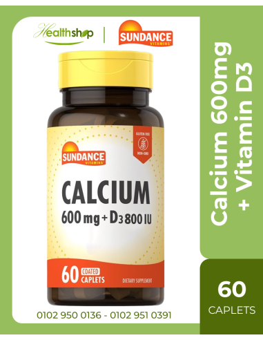 Calcium 600mg + Vitamin D3 800 IU - 60 Caplets