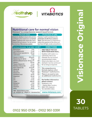 Visionace Original - 30 Tablets (Best Before...