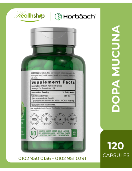 DOPA MUCUNA - 120 CAPSULES