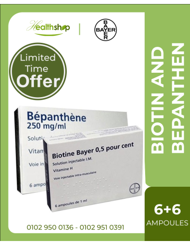 Biotin and bepanthen ampoules