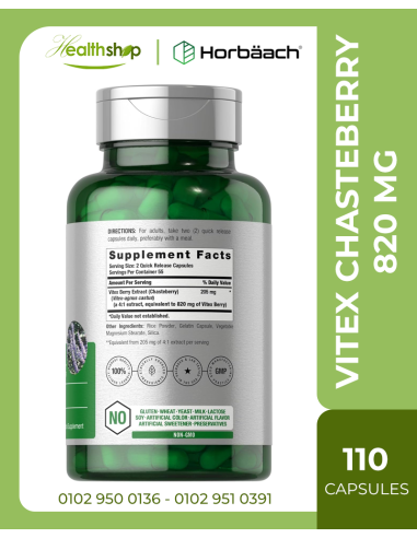 Vitex Chasteberry 820 mg - Womens Healthy...