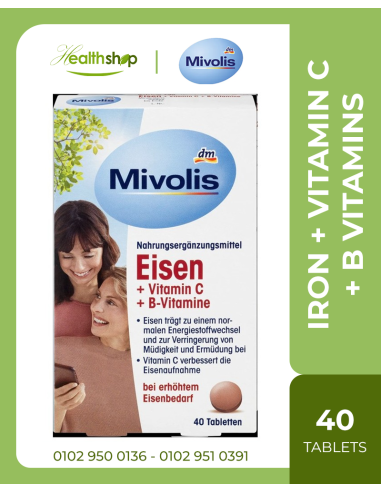 Mivolis Iron + vitamin C + B vitamins, tablets, 40 pcs.