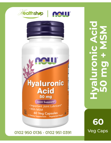 Hyaluronic Acid 50 mg + MSM - 60 Veg Capsules