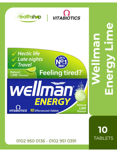 Wellman Energy Lime - 10 Effervescent Tablets