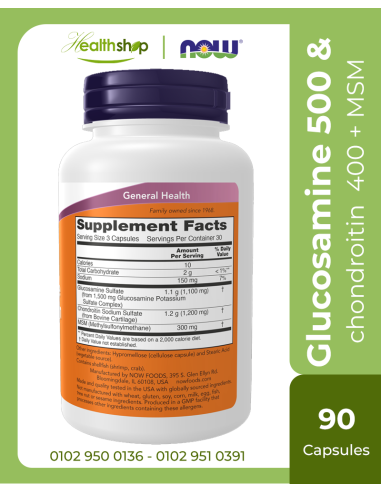 Glucosamine + Chondroitin + MSM - 90 Capsules